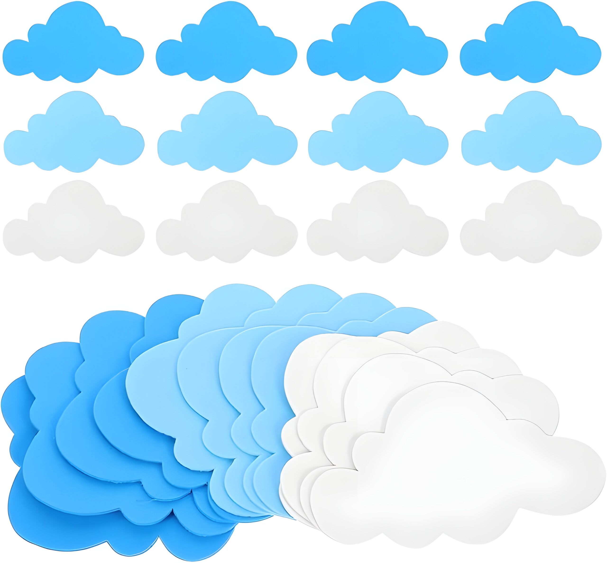 Bubble Cloud Wall Stickers - 12 pcs