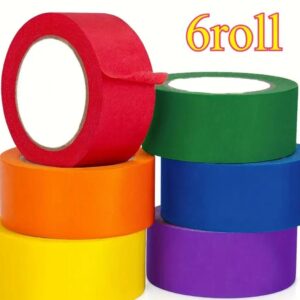 6 rolls of colourful masking tape