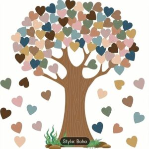 Colorful Heart Tree, Bulletin Board Decorations